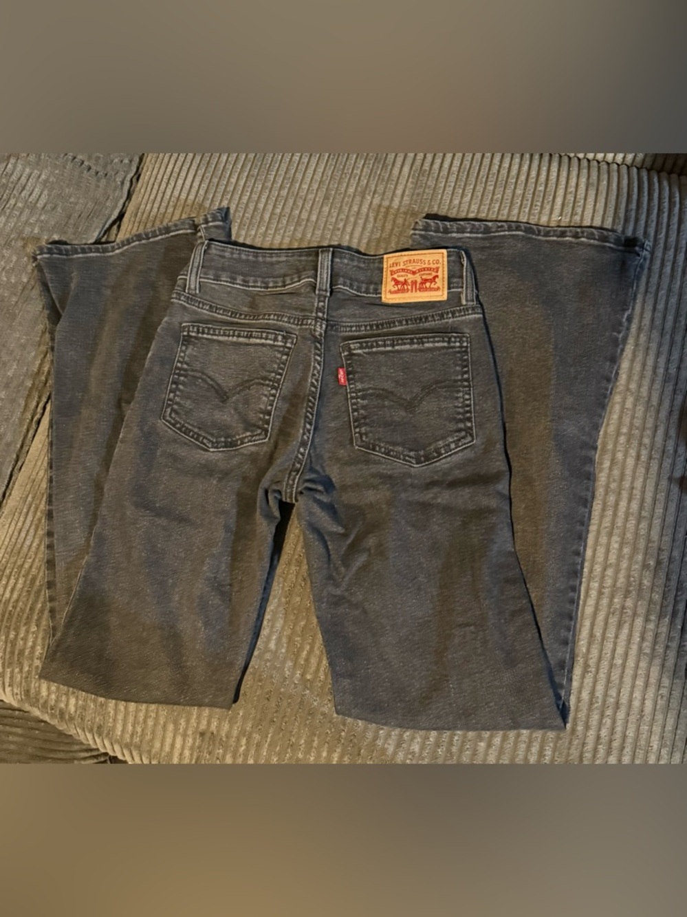 Levi's Women's Black Flared Jeans with Signature Back Pockets